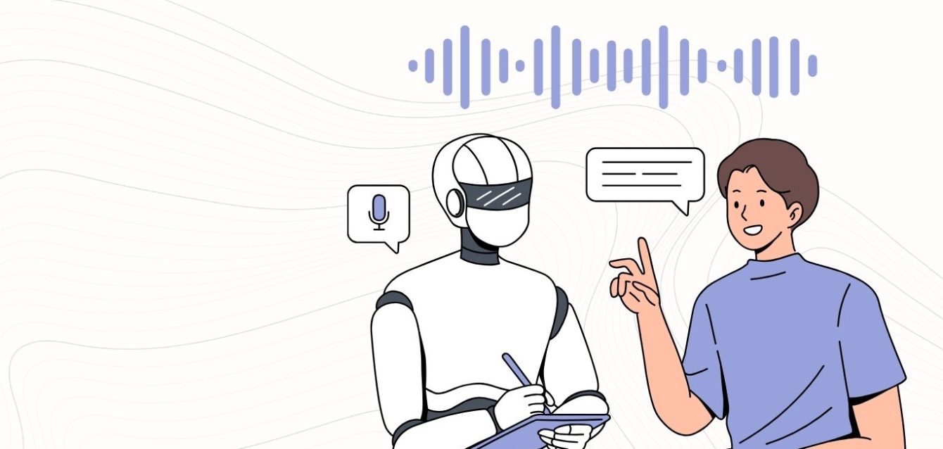 A healthcare professional interacting with AI technology to provide after-hours customer service, highlighting the role of AI in healthcare.