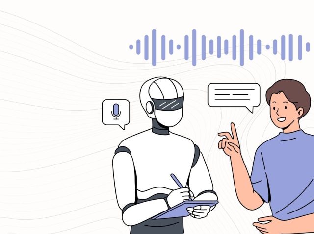 A healthcare professional interacting with AI technology to provide after-hours customer service, highlighting the role of AI in healthcare.